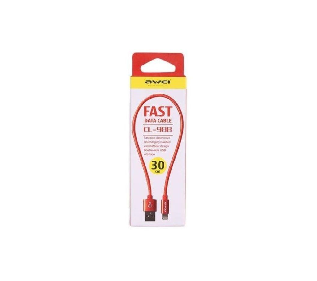 CL-988 30mm Fast Data Cable for iPhone - Red