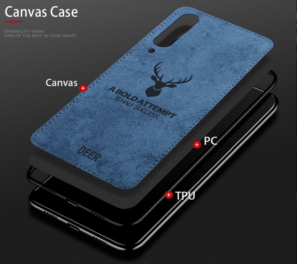 Xiaomi Mi 8 Lite Phone Cover Shockproof Deer Cloth - Blue