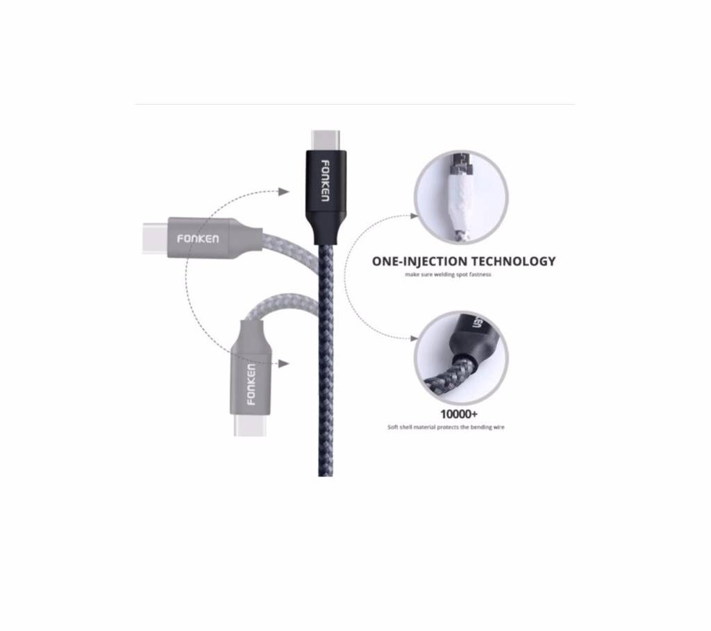 FONKEN Type-C Fast Charging Data Cables 0.5m