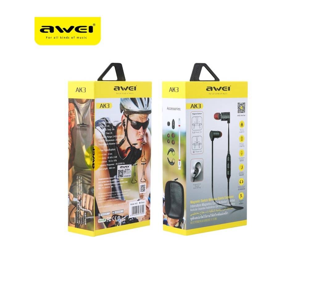 Awei AK3 Wireless Bluetooth Earphone