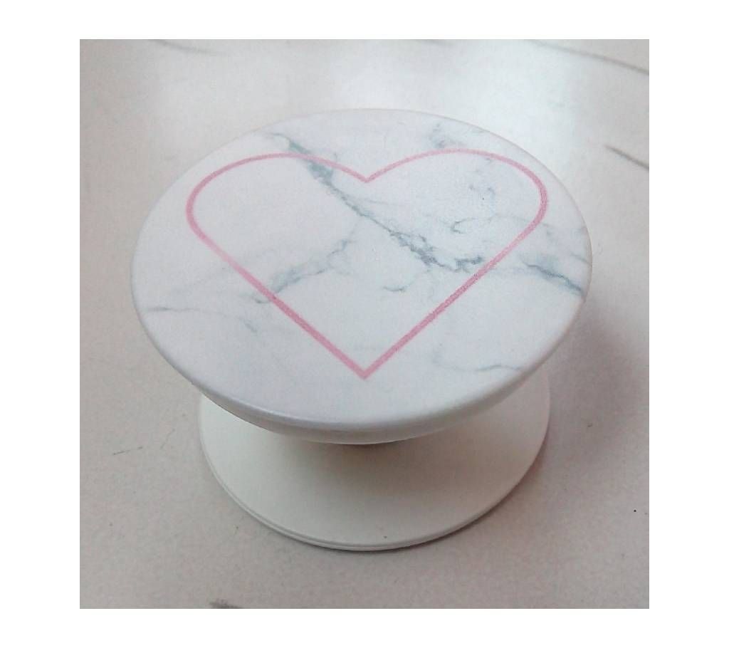 Phone Grip Holder Pop Socket Beautiful Heart Shape printed, Collapsible, Expandable, Re-Usable Pop Up Stick