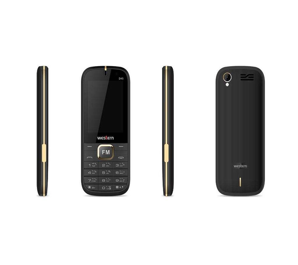 Western D-45 - Feature Phone - 2.4" - 32MB RAM - 32 MB ROM - Black and Golden