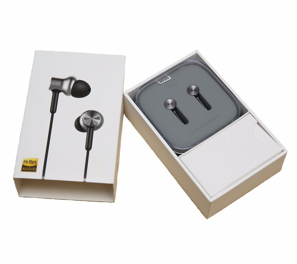 ORIGINAL Earphones BY  Xiaomi Half In-ear Dual-unit Driver Earphones  Pro HD with Mic - Black/Silver