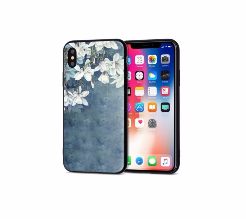 Floral Flower Silicone Soft Protection Phone Case for iPhone XS Max