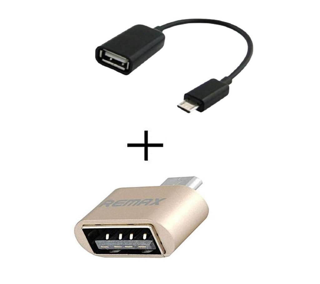 Remax OTG Converter + OTG Adapter Combo