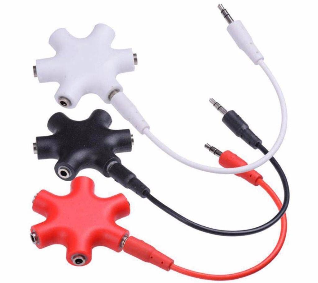 5 Way 3.5 mm Headphone Splitter 