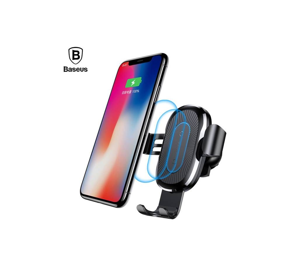 Baseus Car Mount Qi Wireless Charger Pad Car Holder Stand