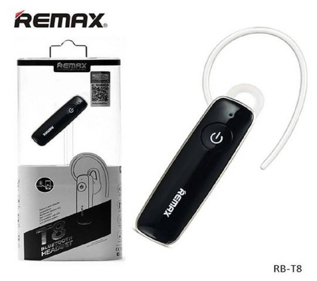 Remax RB-T8 Ear Hook Bluetooth 4.1 Wireless Black Headphone for Universal Mobile