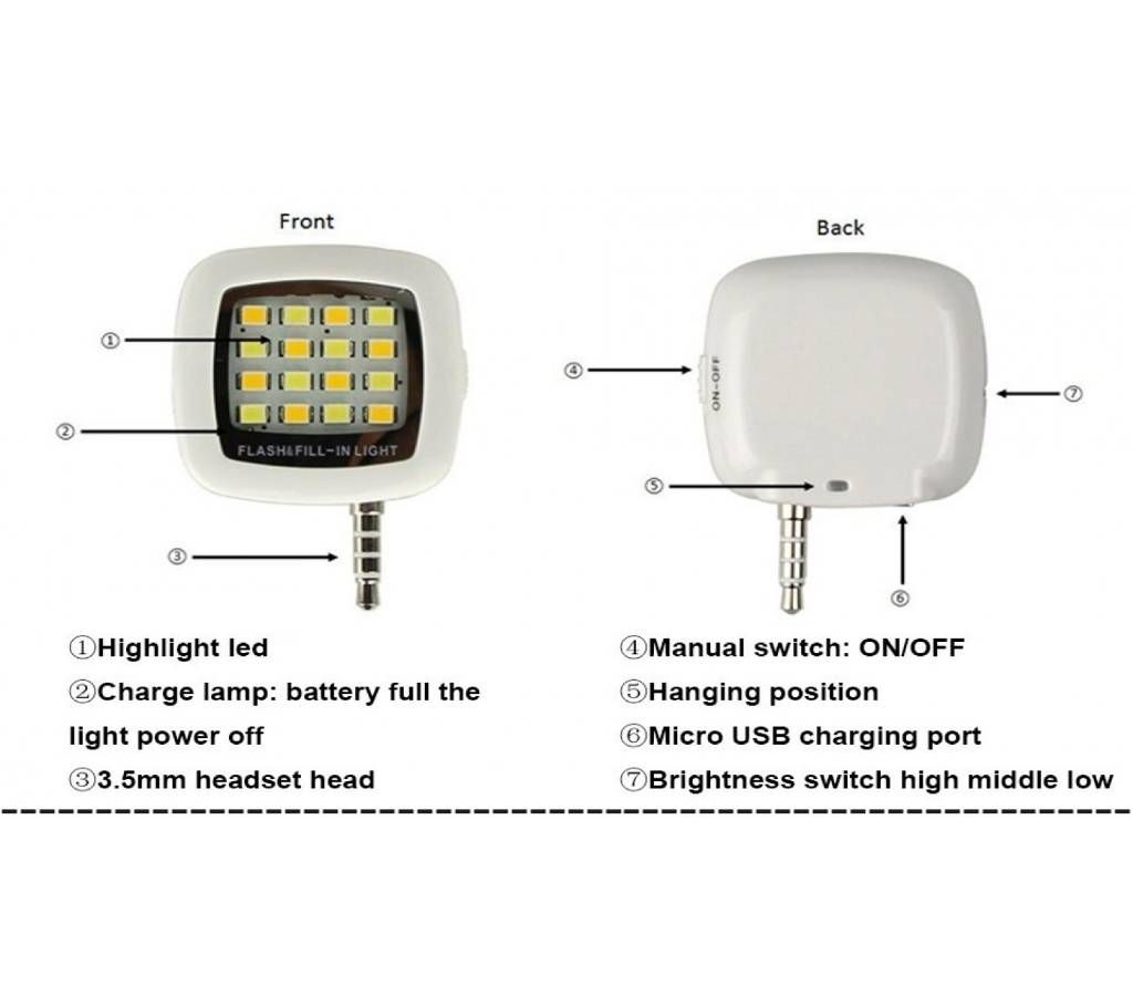 Selfie LED Flash Light for Qiku F4 16GB