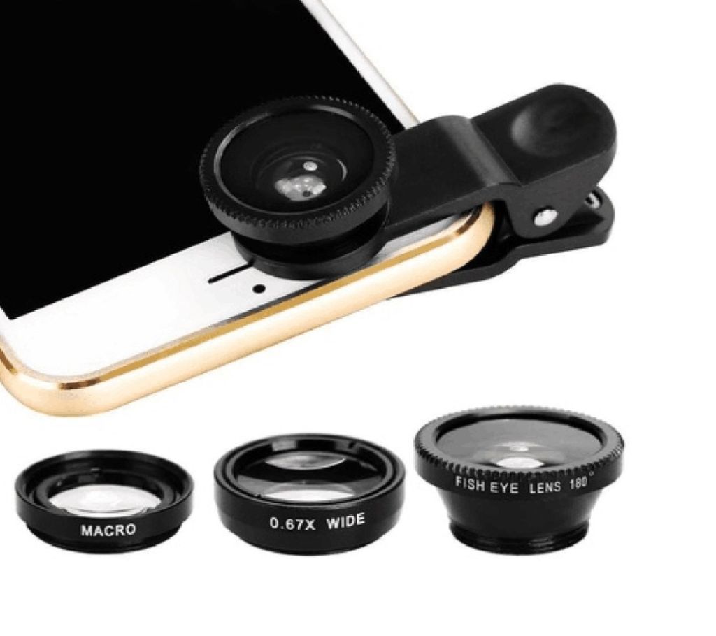 3-in-1 Wide Angle Macro Fisheye Lens Camera