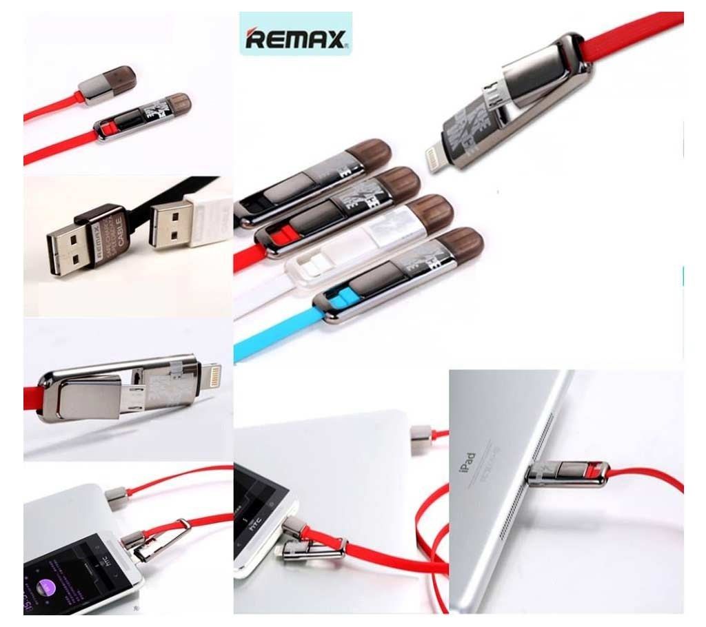 Remax 2 In 1 Transformer King Kong Micro and Lightning Data Cable