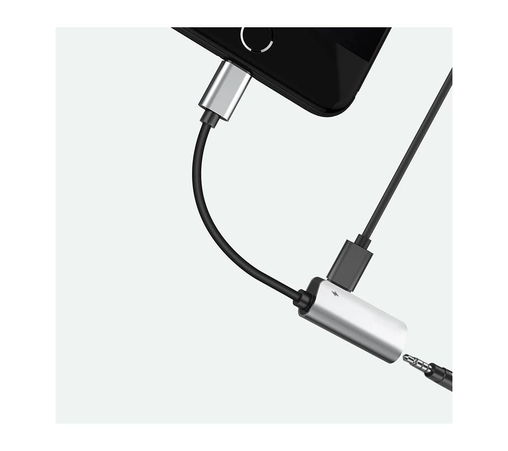 BASEUS audio cable for iPhone 7 s earphone cable splitter for Apple up to 3.5 mm headphone jack adapter for iphone Aux cable iOS 12
