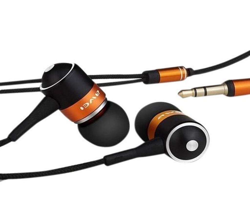 Awei ES-Q3 In-Ear Earphone - Black and Golden