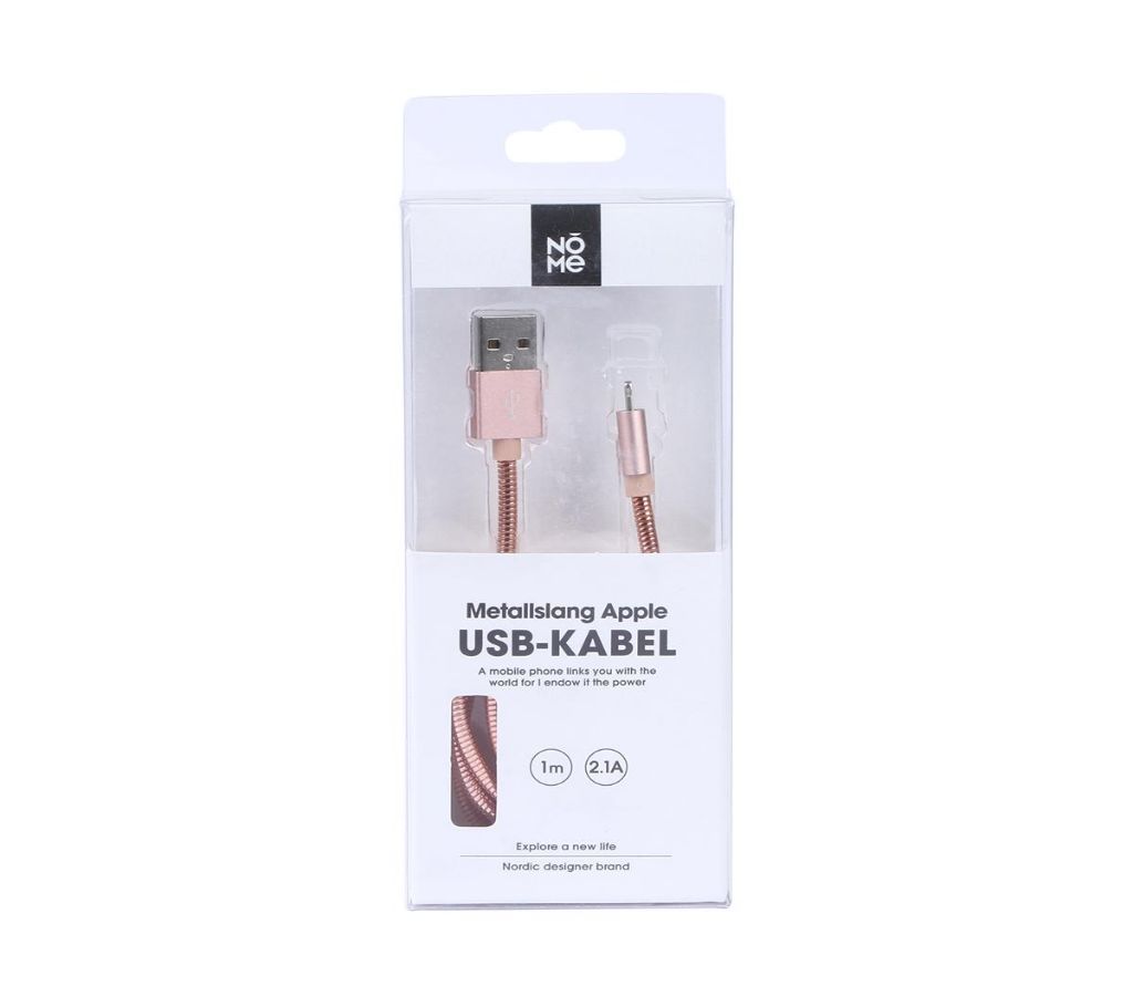 1M/Metallslang apple USB-Cable