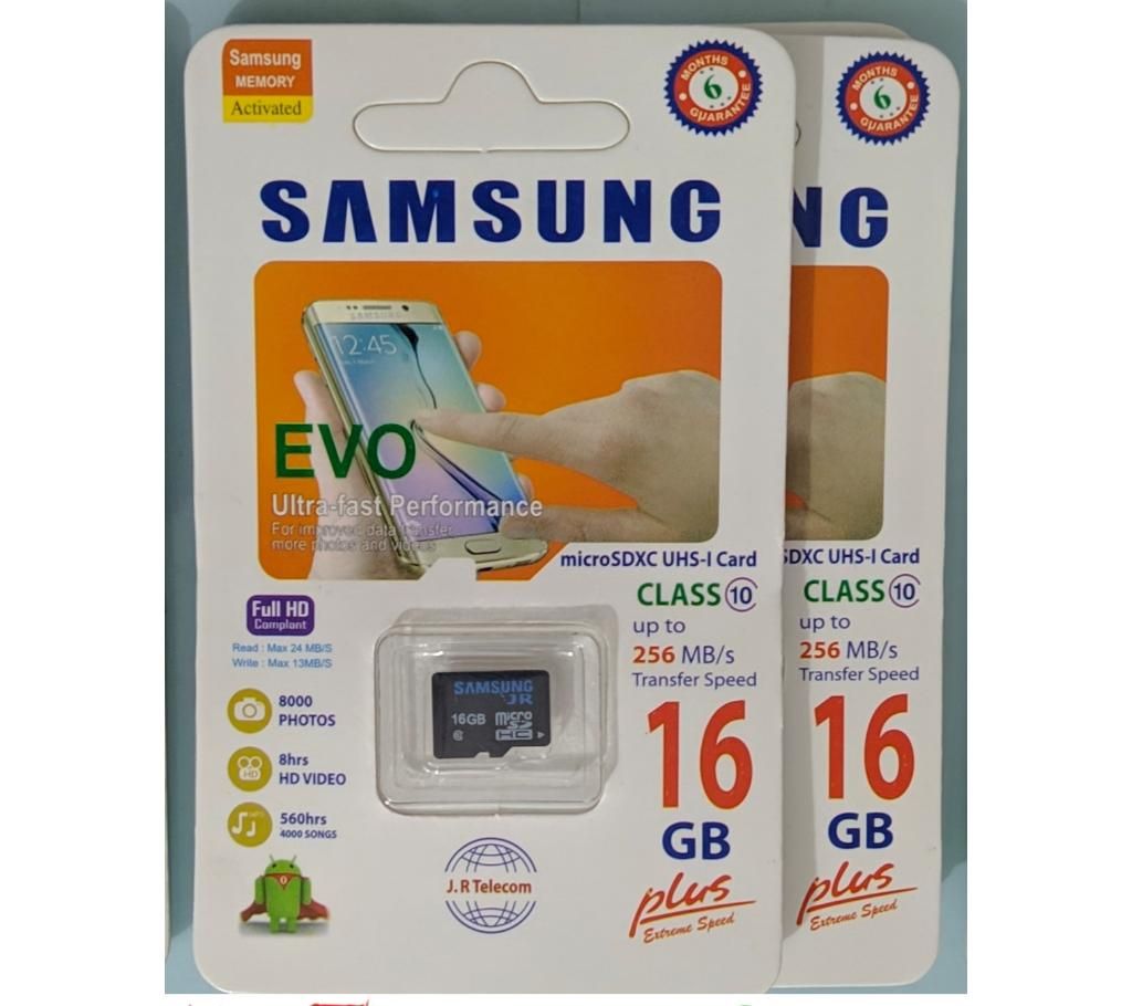 16 GB Samsung Memory Card with 6months Grantee