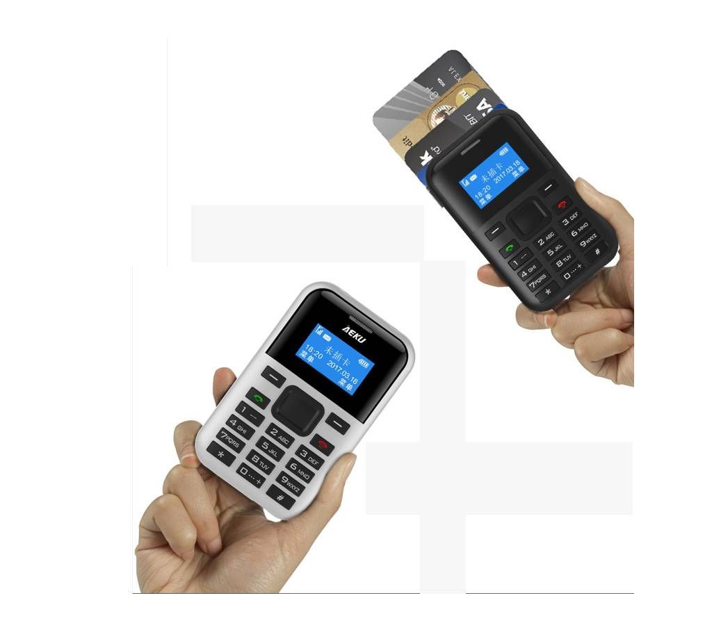 C8 Card Phone 0.96-inch 500mAh MP3 GPRS Low Radiation One Key Fast Dial Long Standby