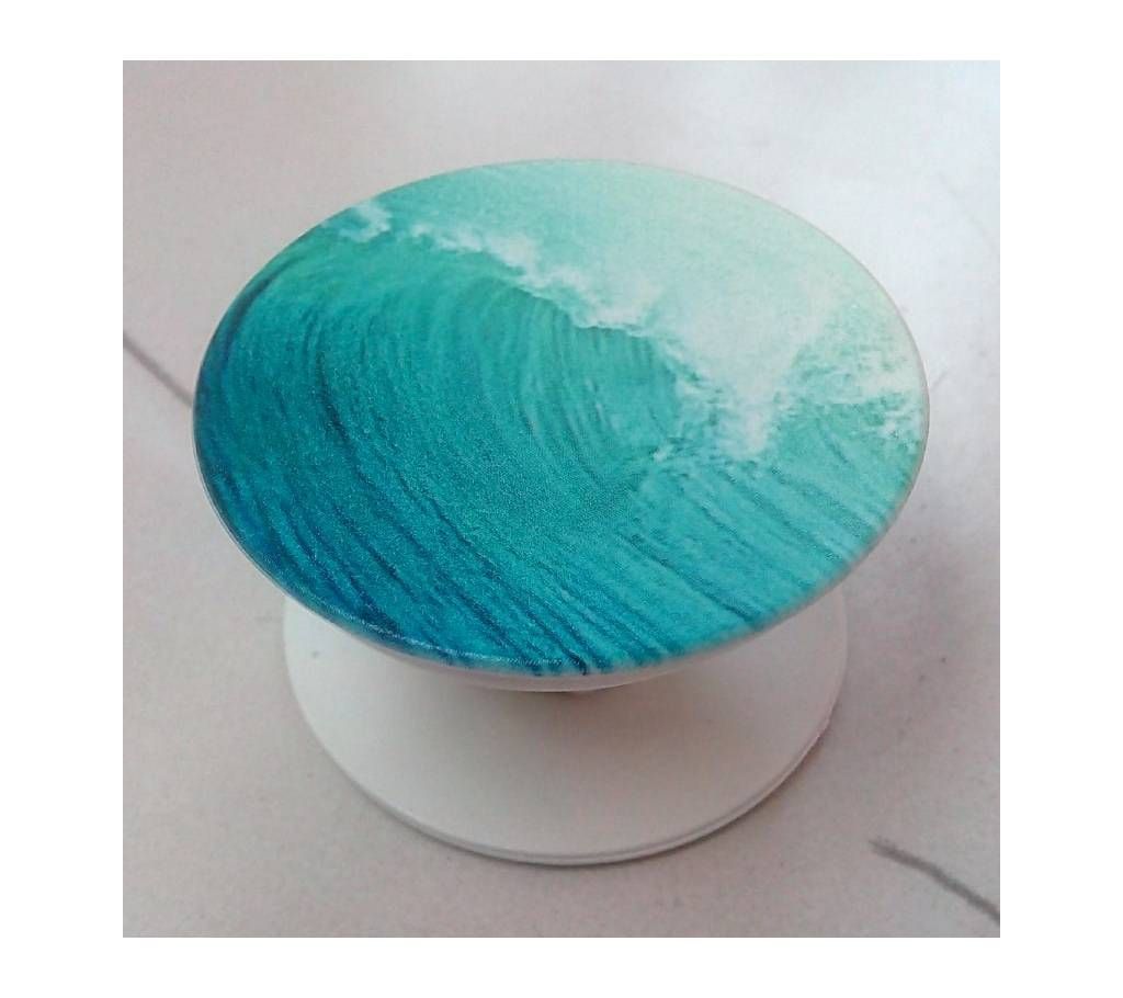 Phone Grip Holder Pop Socket Beautiful Ocean Wave, Collapsible, Expandable, Re-Usable Pop Up Stick