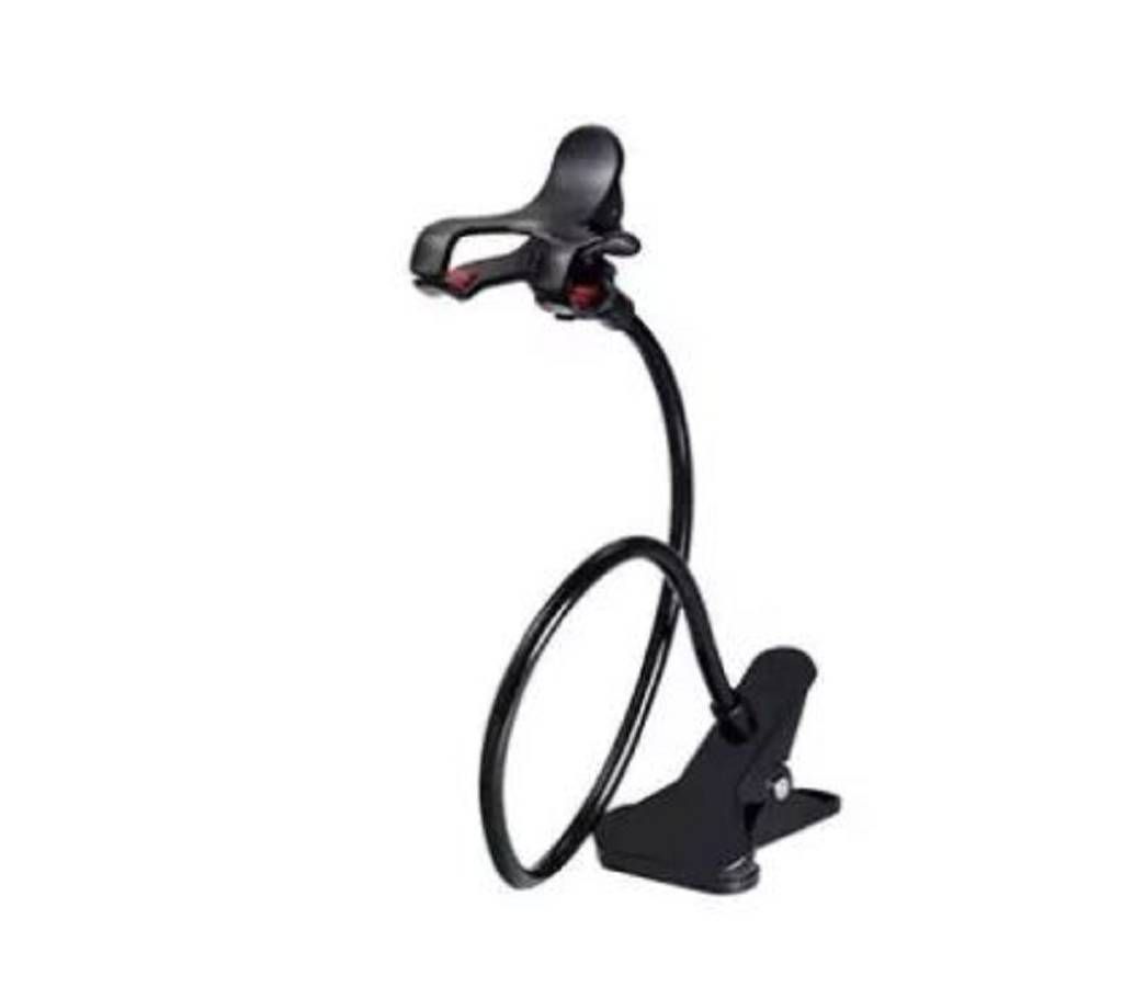 Flexible Lazy Bed Desktop Mobile Phone Holder Stand Clip - Black