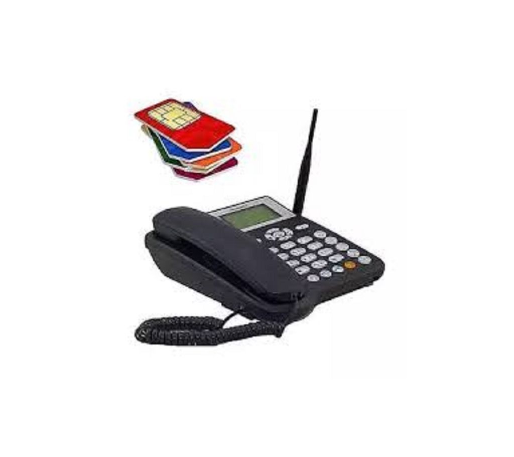 Single Sim GSM Wireless Phone - Black