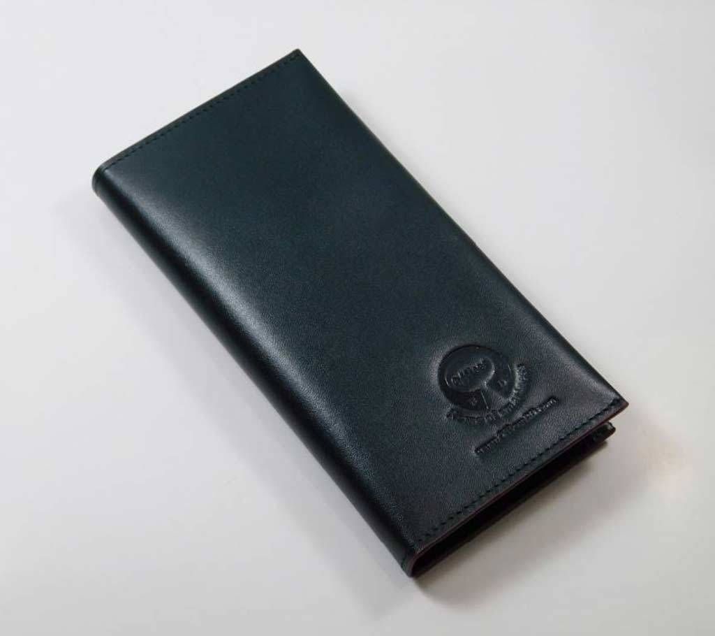 Leather mobile cover cum wallet - Olive 