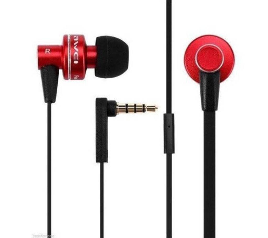 Awei E5900i Earphone - Red and Black