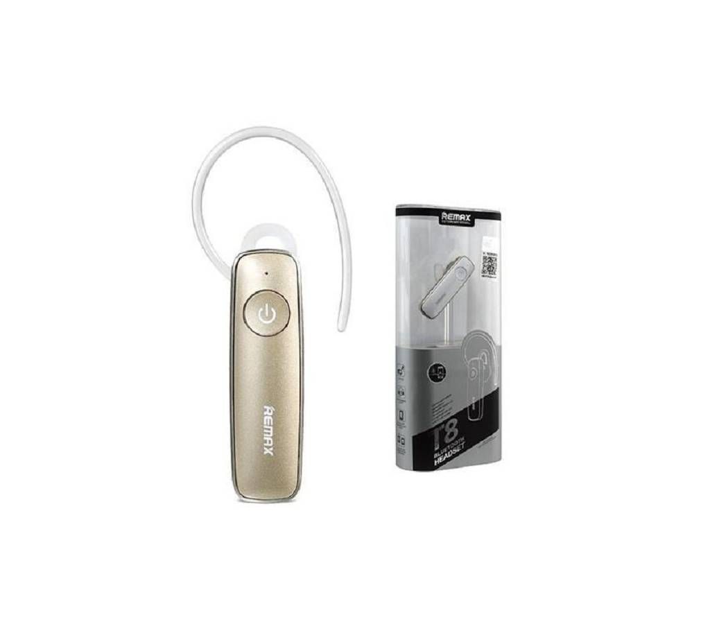 REMAX RB-T8 Wireless Bluetooth Headset - Golden