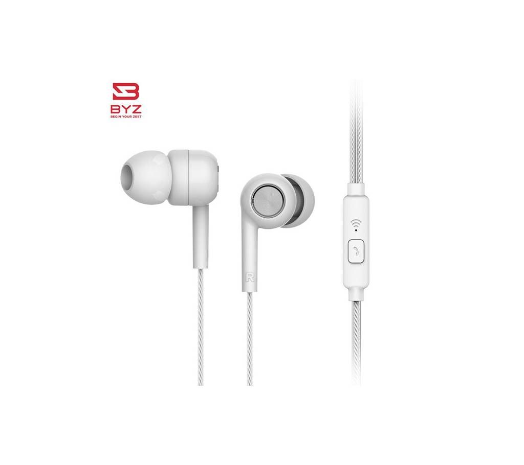 Byz 378 Original Earphone- White
