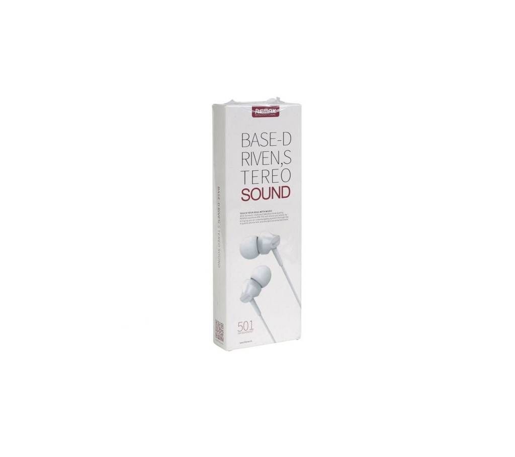 REMAX RM-501 Earphone with Mic - Black & White