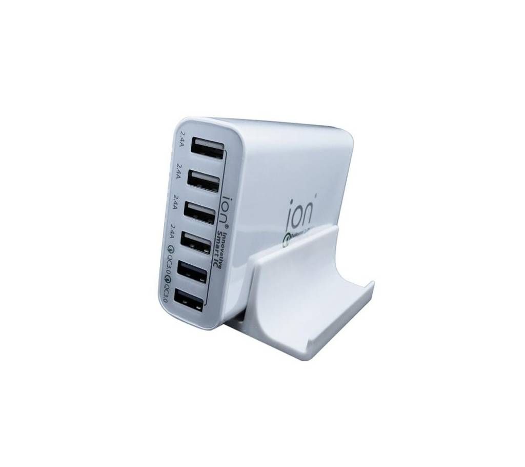 ION Qualcomm Quick Charge 3.0 Type C 12A 60W 6 USB Ports Charger