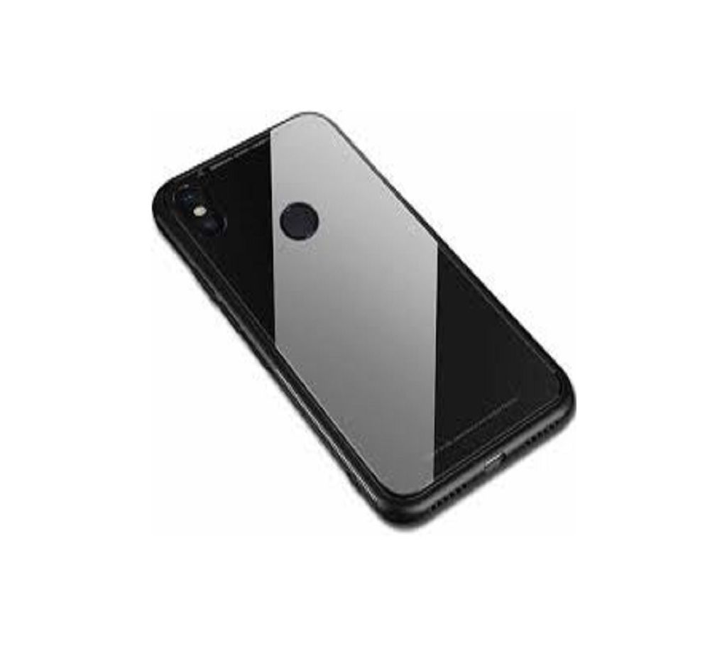 Back Cover Glass Case for Samsung Galaxy A20 - Black 