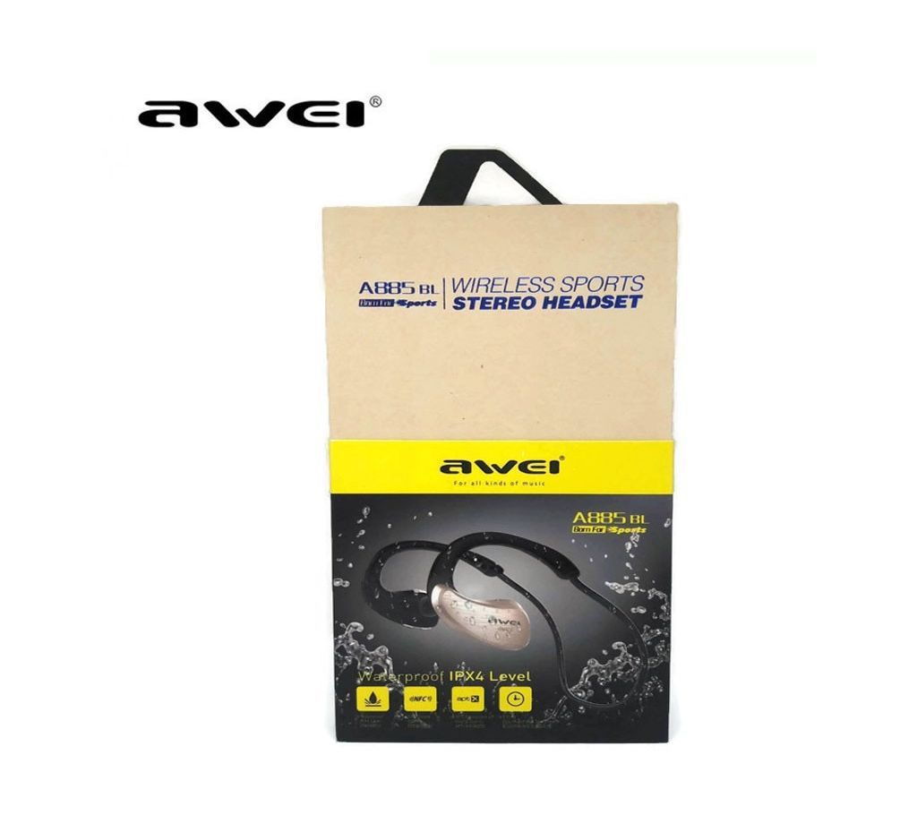 Awei Universal Sport Wireless Bluetooth Headphone With NFC A885 BL