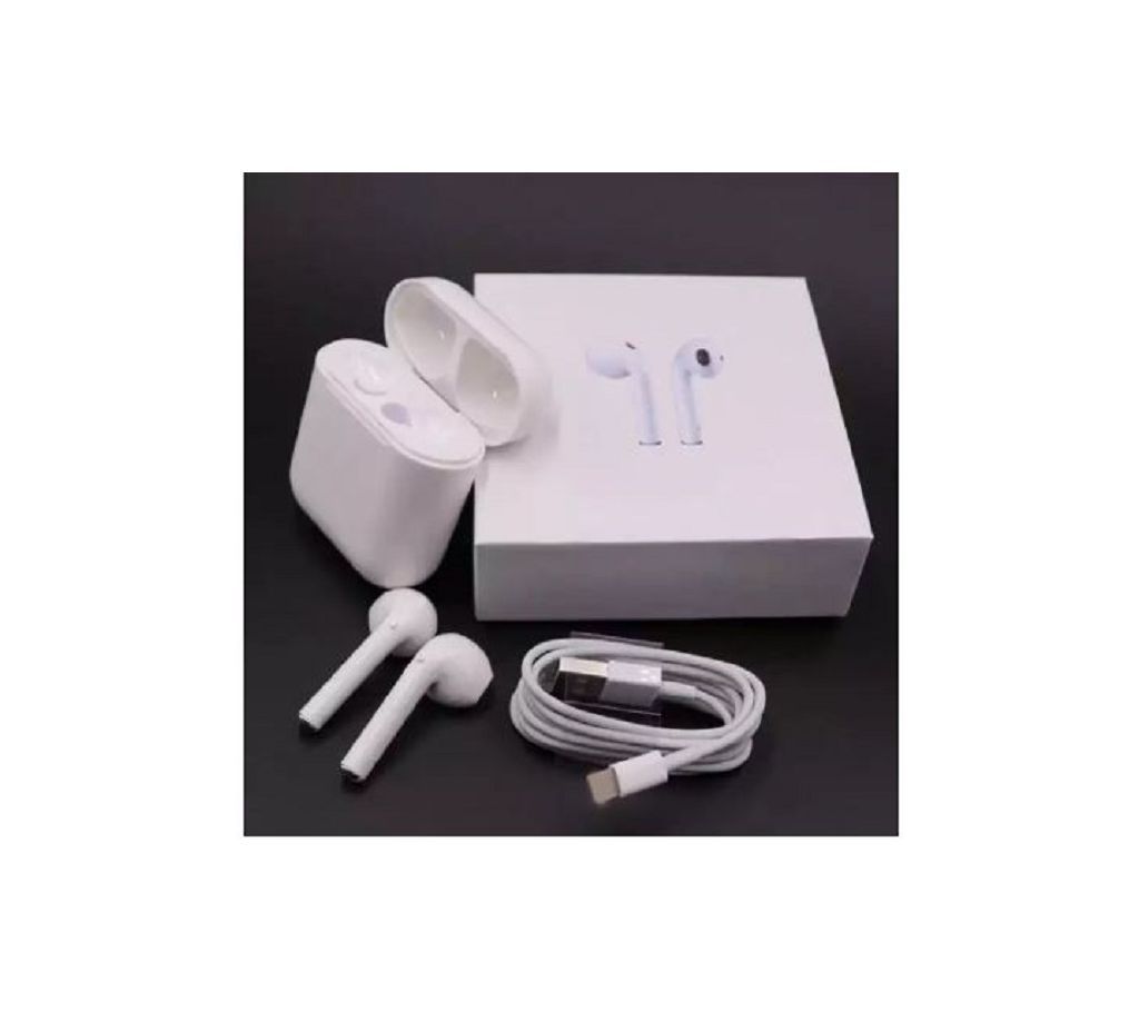 i7s TWS Mini Wireless Bluetooth Earphone Stereo Earbud Headset With Charging Box Mic For iPhone Android All Smart Phone-White