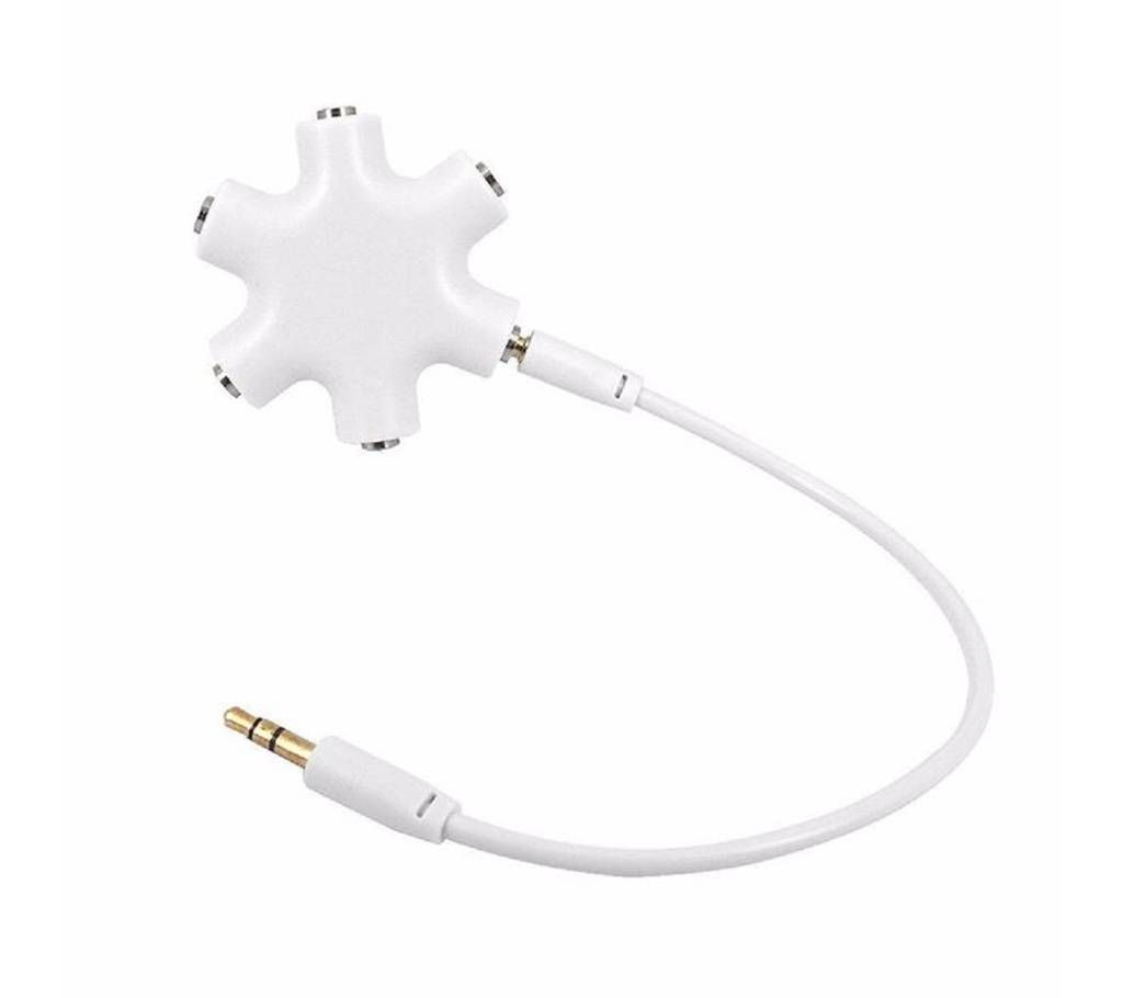 5-Way Headphone Splitter (3.5mm) - White