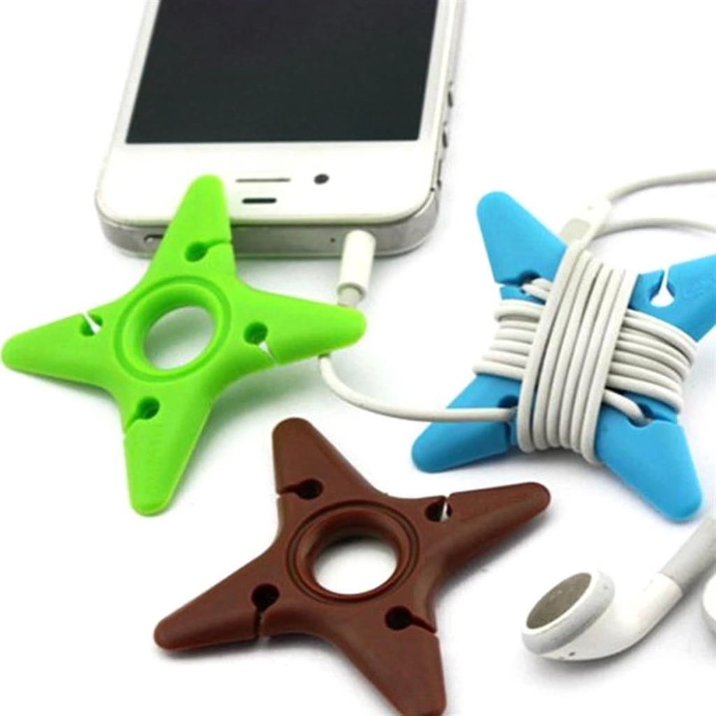 Silicone Dart Star Earphone Cable winder