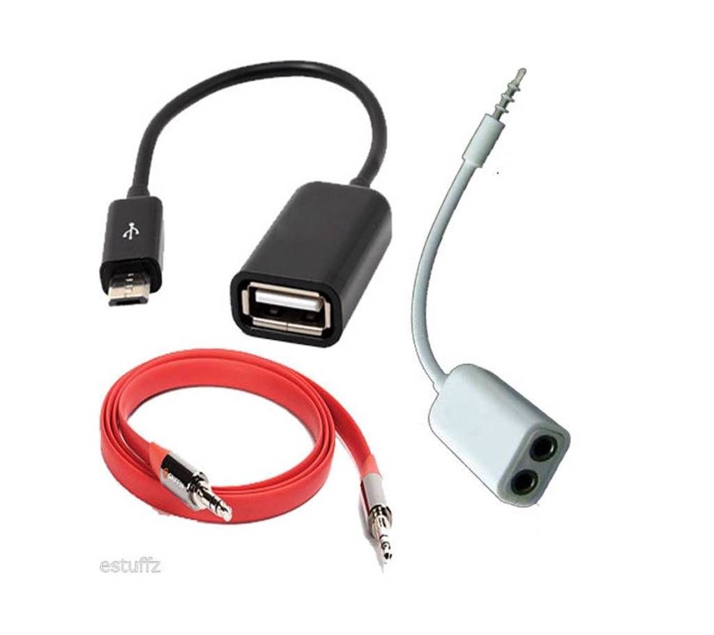 Aux cable 3 in 1 USB Cable.