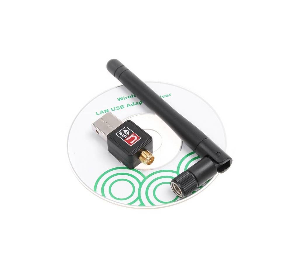 USB 2.0 Wireless Wifi Receiver 300Mbps PC - Black