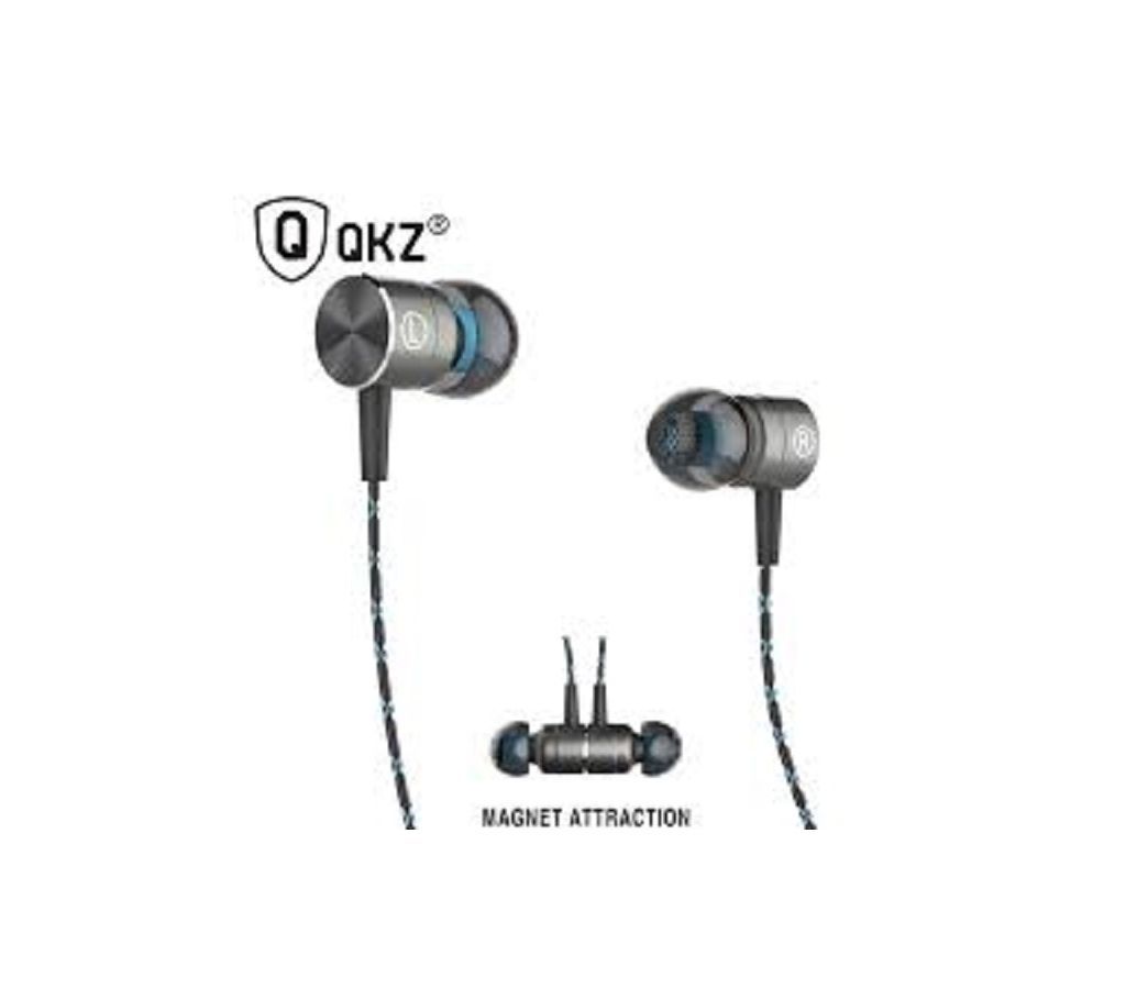 QKZ X41M Magnetic Earphones HIFI Fever In Ear Earphones - Black