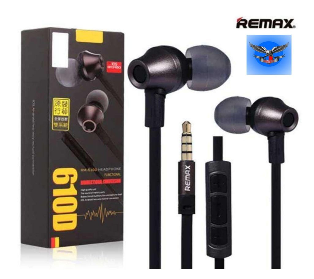 Remax RM 610D Super Bass Quality In-Ear Headphone