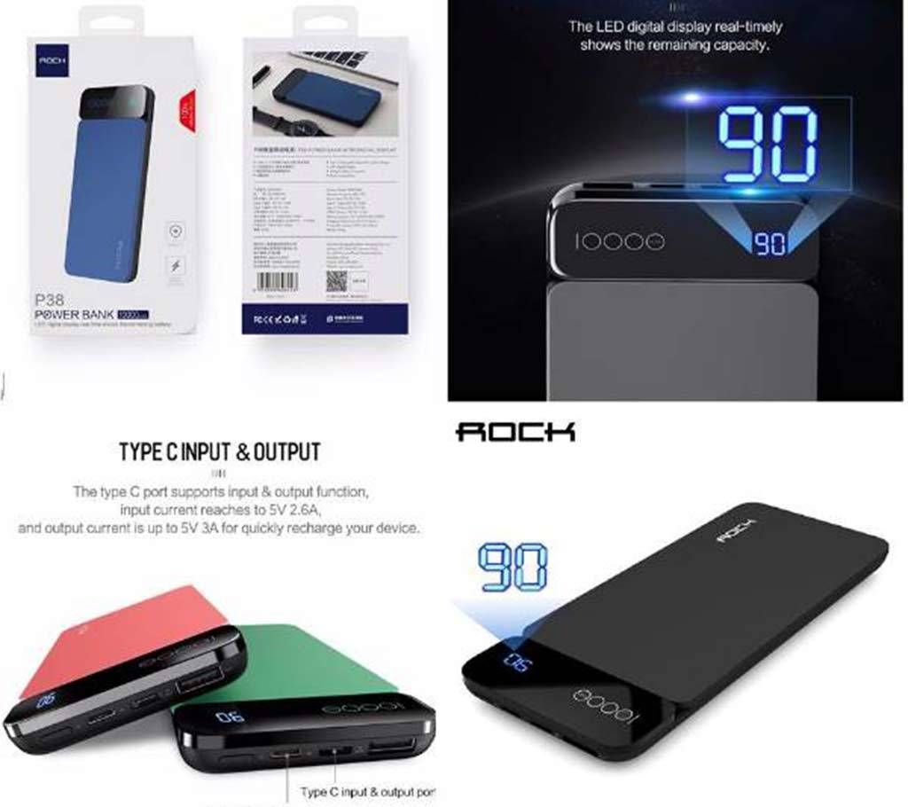 ROCK Power Bank 10000mAh with Digital Display