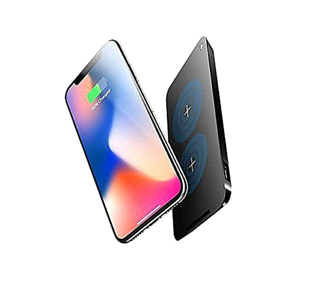 ROCK-W8 - Dual Coil Qi Wireless Charger For iPhone X - Black