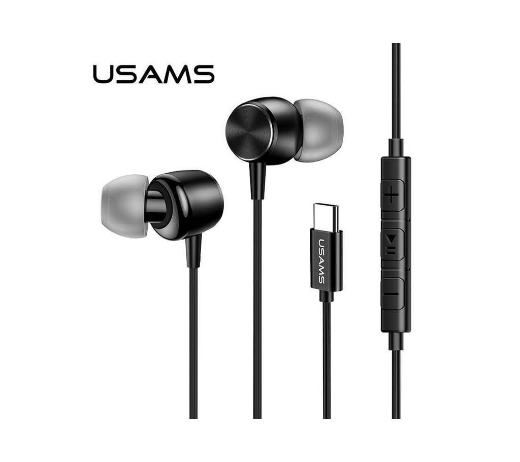 USAMS EP-31 Type C Wired Heavy Bass In-ear Metal Earphones