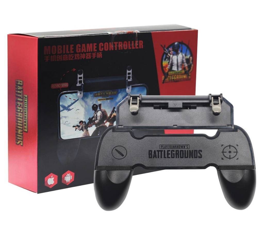W10 Mobile Phone Game Controller Gamepad Joystick Fire Trigger For PUBG Fortnite