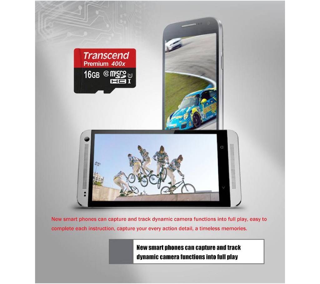 Transcend Micro SD Memory Card - 16GB Class-10