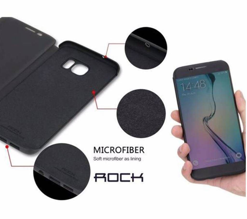 Rock Dr.V Flip Cover For S7 Edge-Black