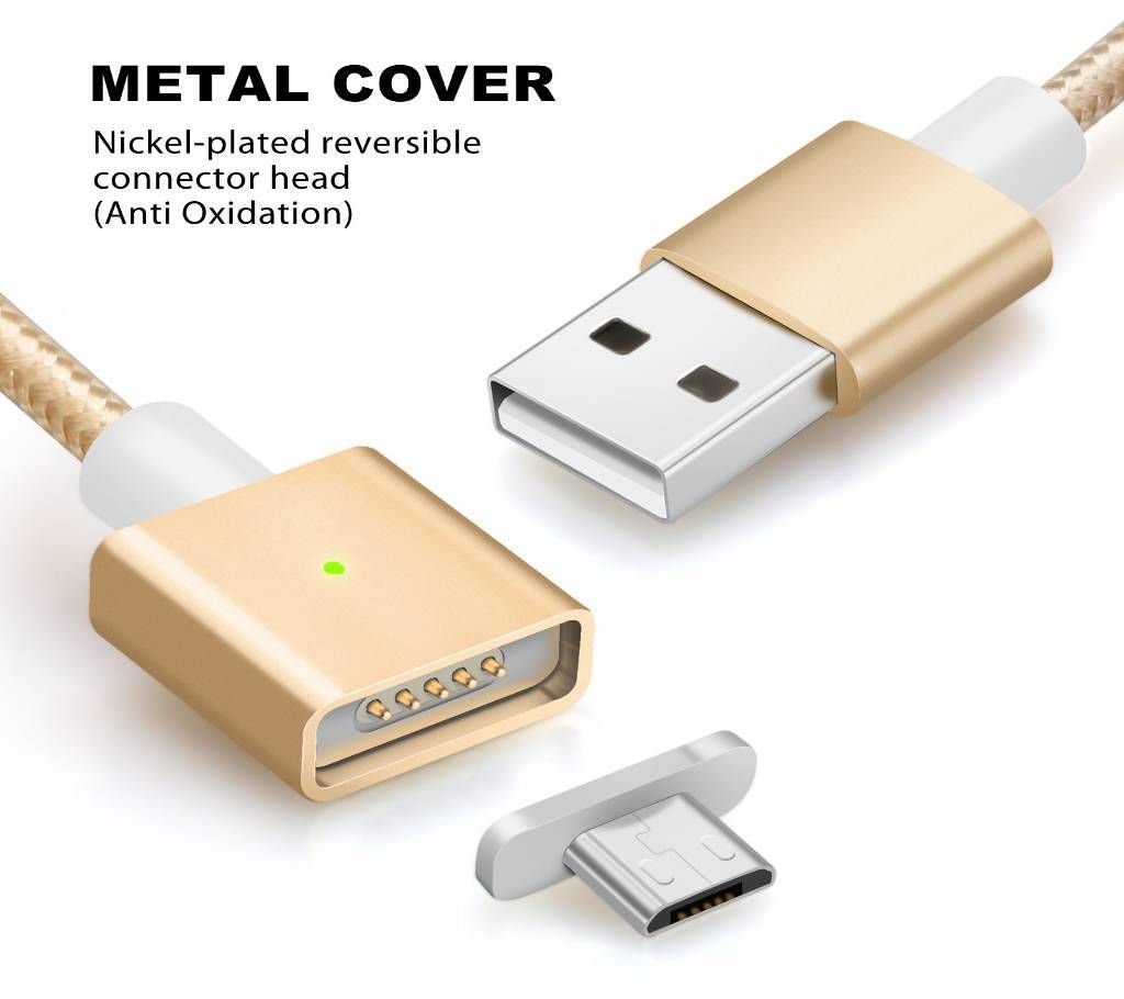Intelligent Magnetic Micro usb cable sync cord Cha