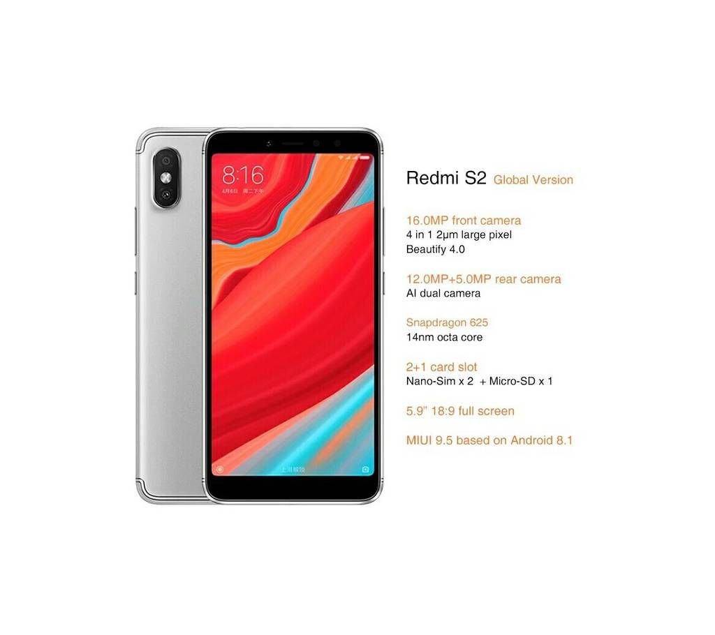 REDMI S2 4/64 GB DARK GRAY