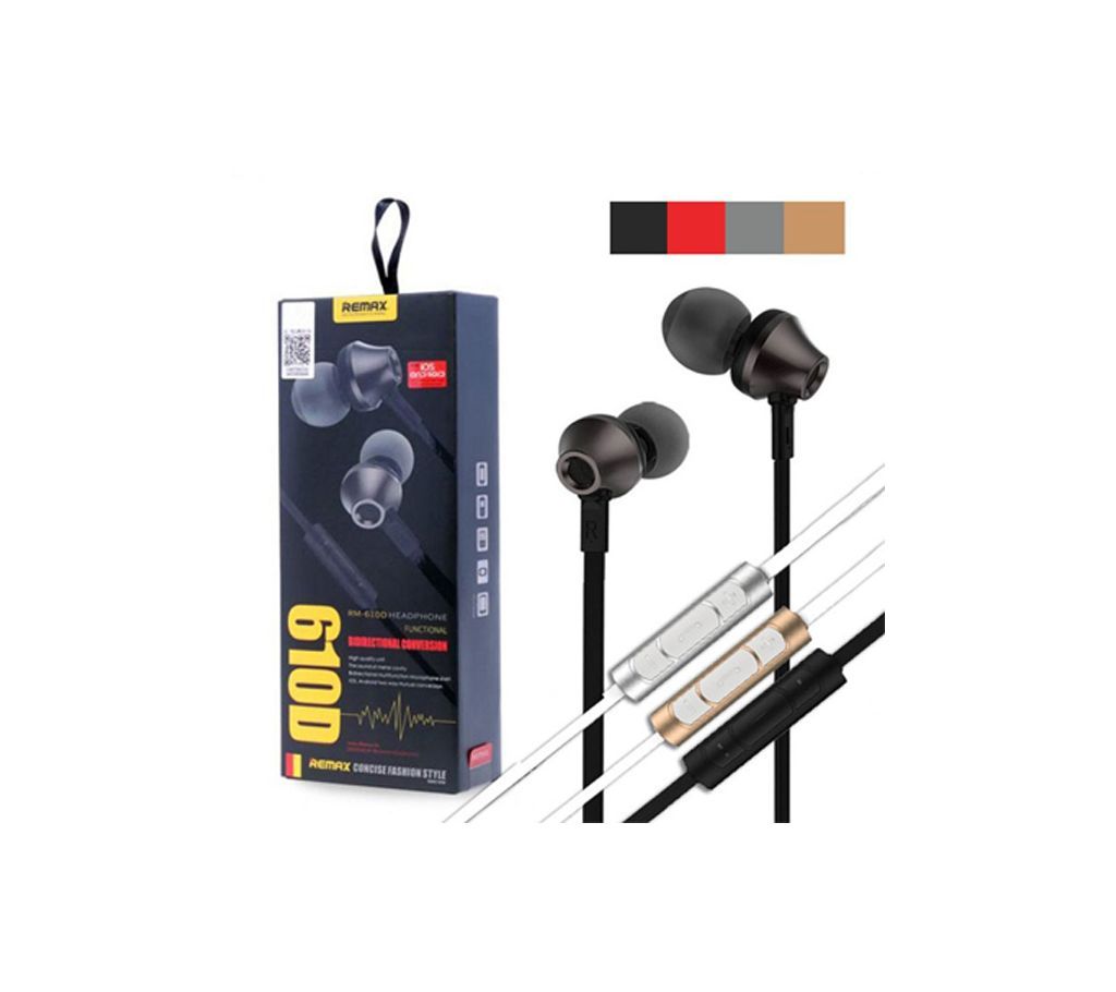 Barthylomo REMAX Noodle Line Fashion RM-610D Stereo In-Ear Headphones Sport Headset with Mic Earphone Super Bass Stereo for Running, Jogging, Walking