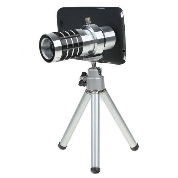 Universal 12X Zoom Telescope Camera Lens - White