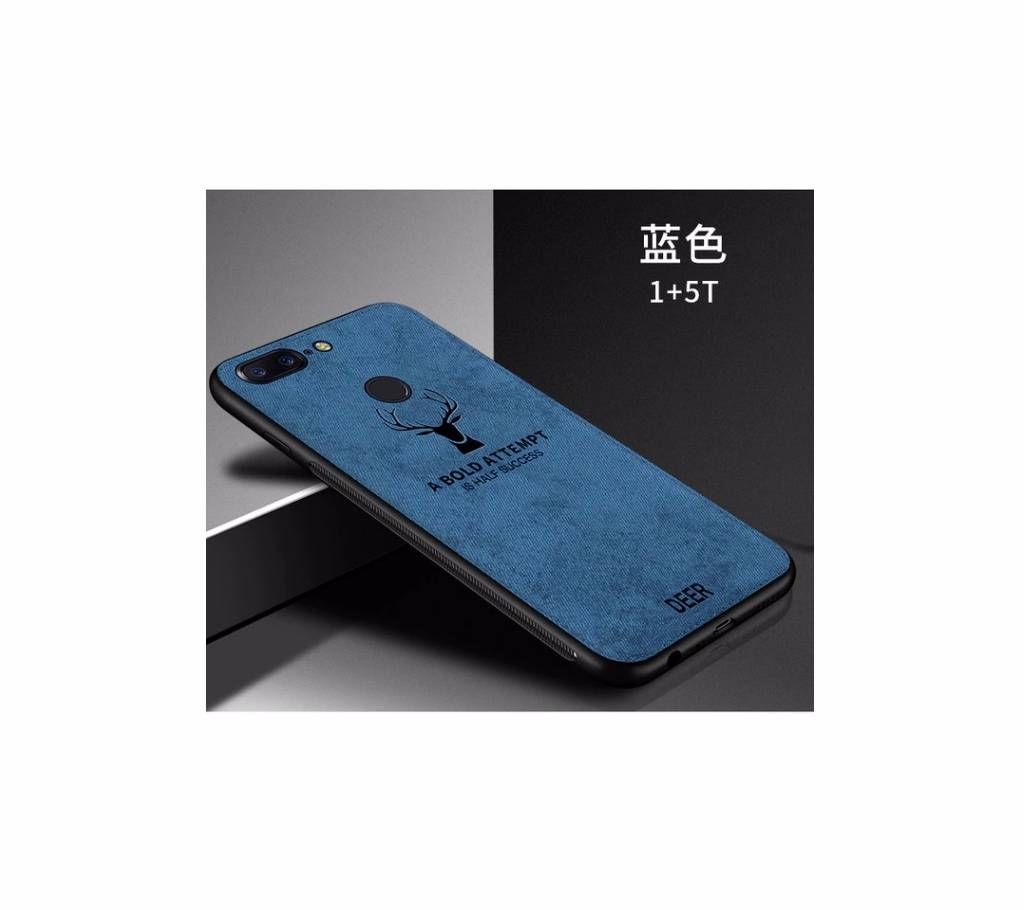 Luxury Soft Silicone+Fabric Phone Case For one plus 5T