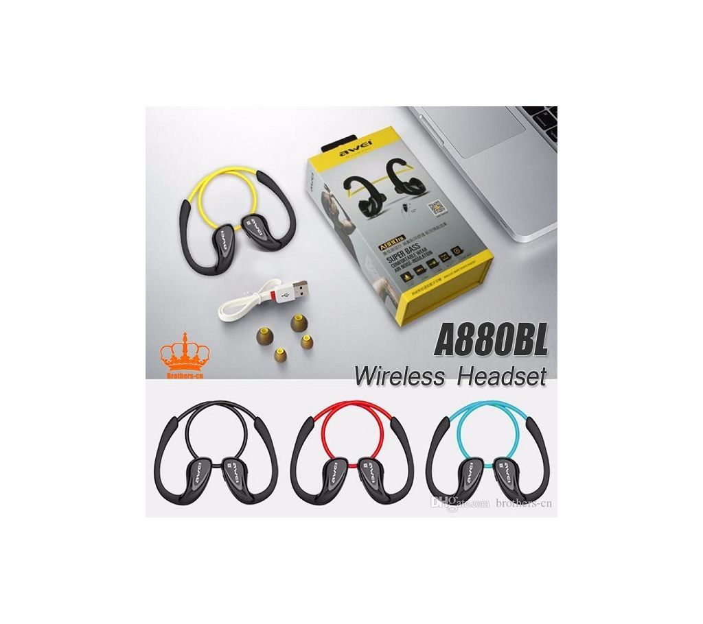 Awei A880 BL Bluetooth Earphone